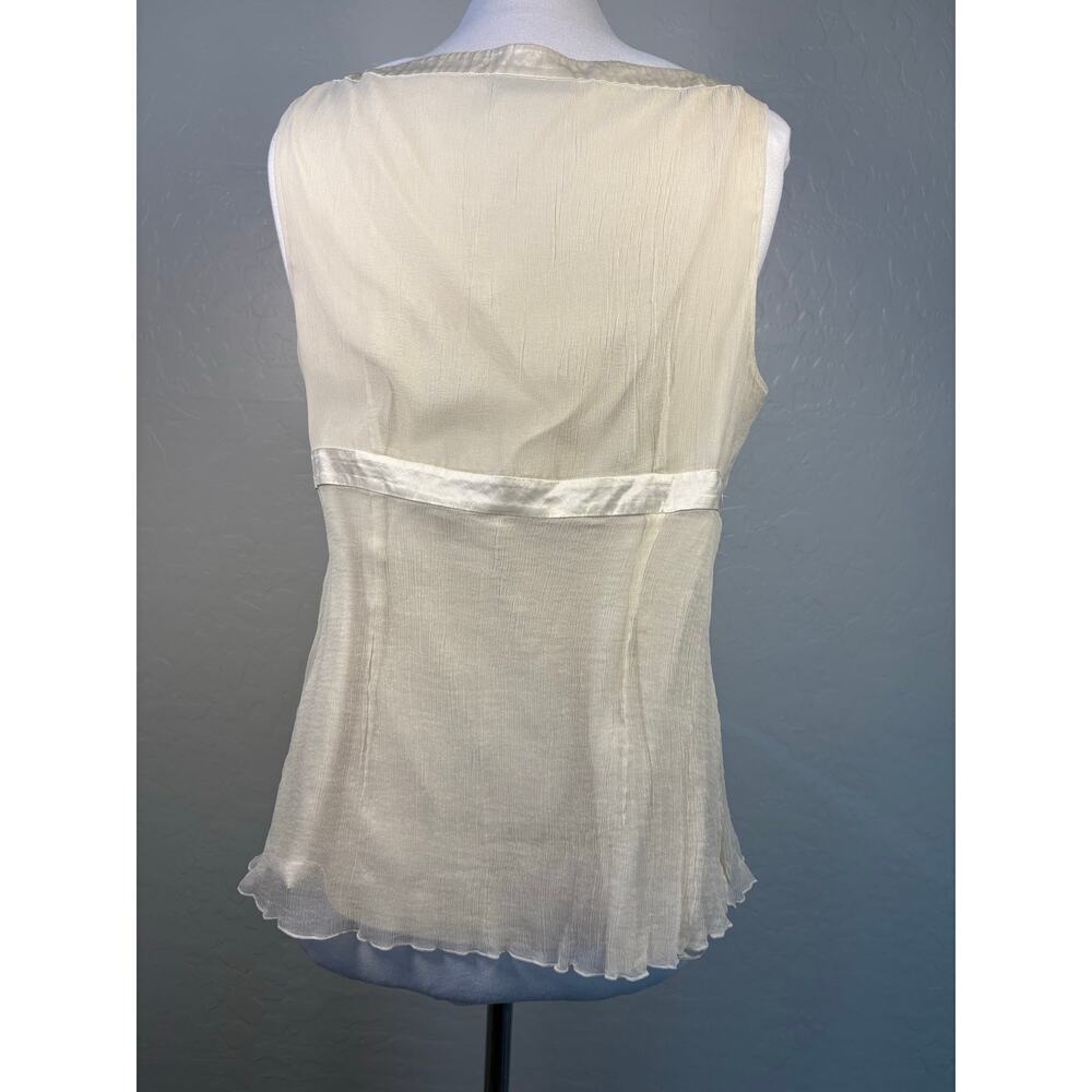 Y2K Vintage Michelle Antonelli Silk Shell XL Beaded Rhinestone Embellished - Picture 6 of 13